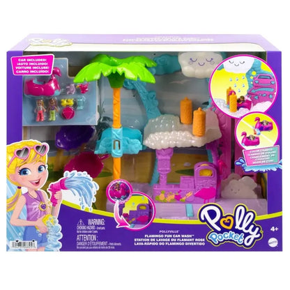 Polly pocket flamingowa myjnia zestaw