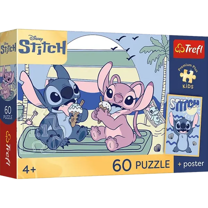 PUZZLE 60 PremPlus Kids Zabawa ze Stitchem 17430