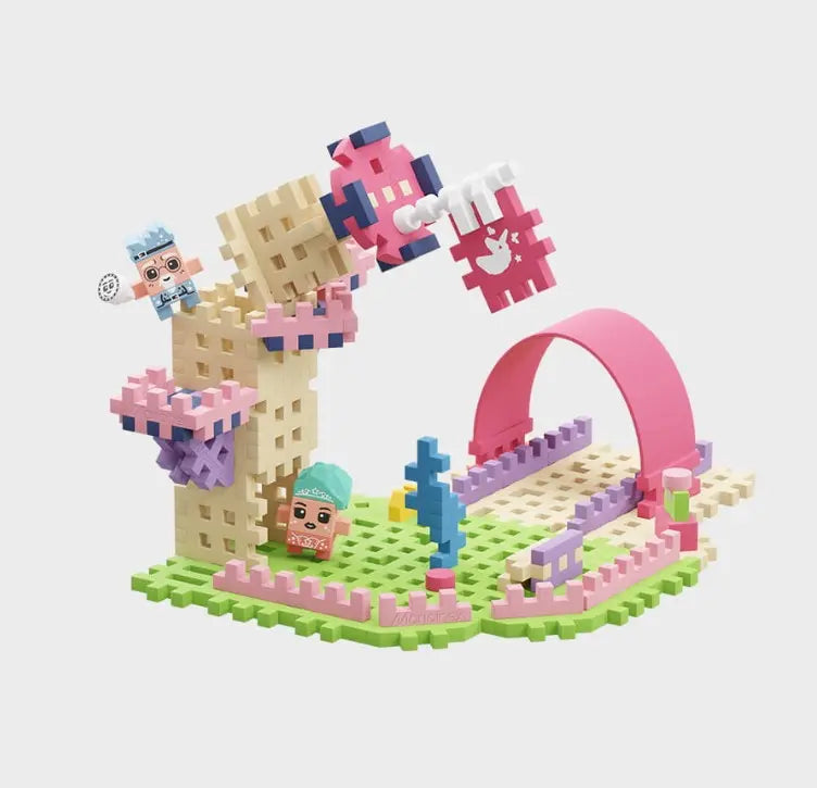 Klocki waffle mini KsiężnMagWieża 80el 05807