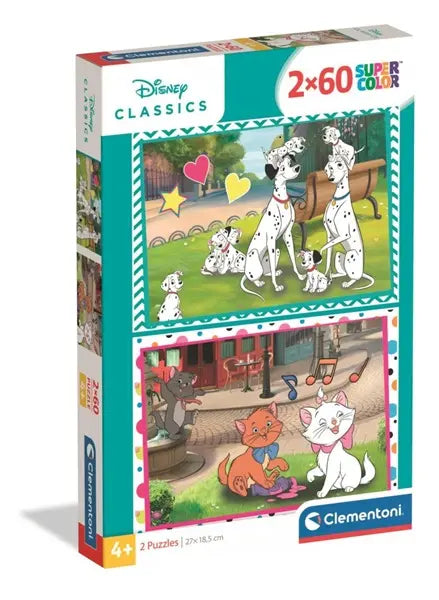 Puzzle 2x60 SuperKolor Disney Classics