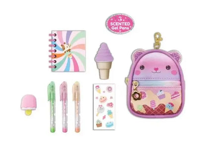 Zestaw miniaturek z mini plecaczkiem, Lody