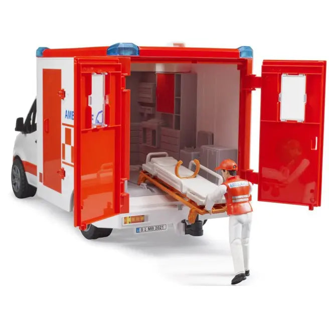 Auto Sprinter Ambulans z ratownikiem i sygnałami