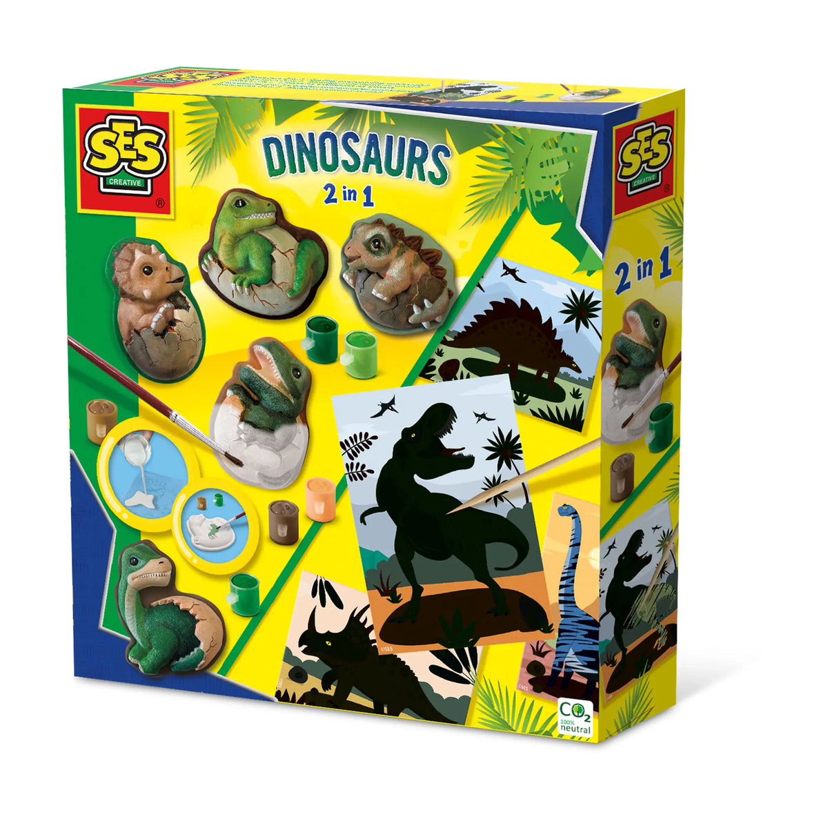 SES Odlewy gipsowe Dinozaury 2w1 01408 14087