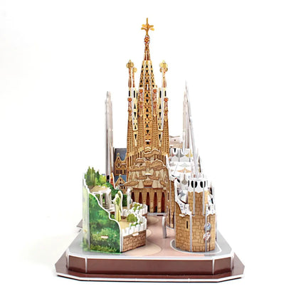 Cubic fun puzzle 3d city line barcelona