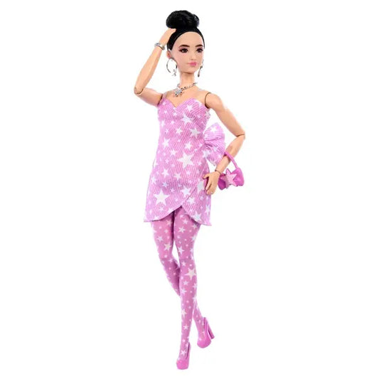Barbie Deluxe różowy strój w gwiazdki