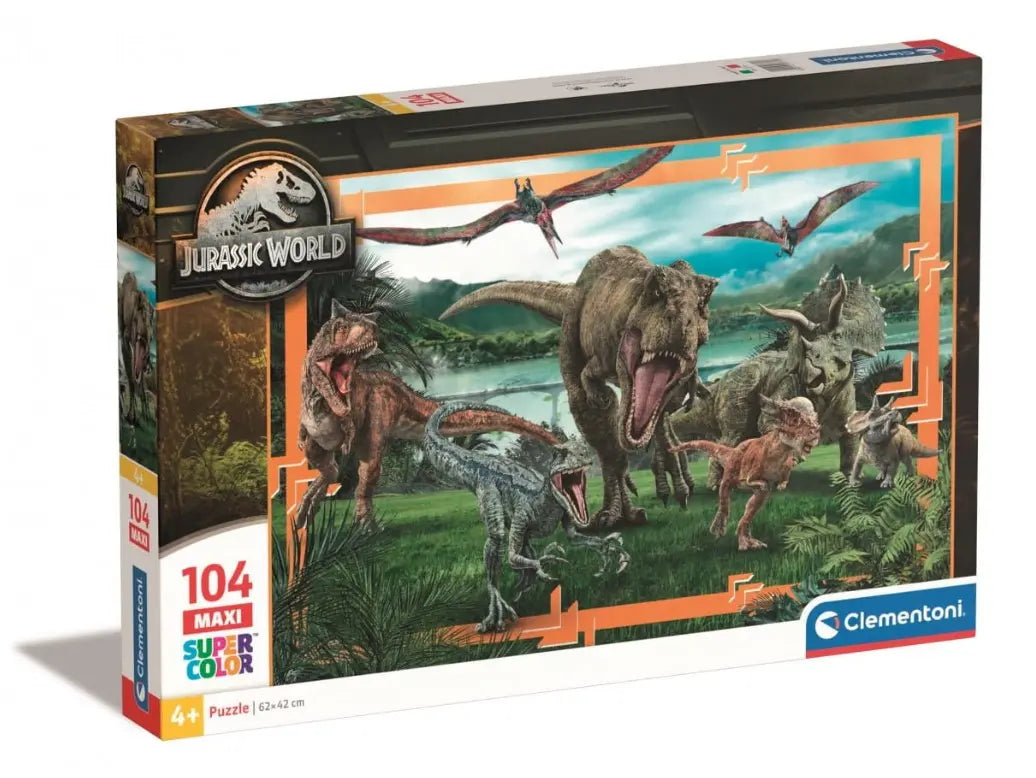 Puzzle 104 maxi Super Kolor JurassicWorld