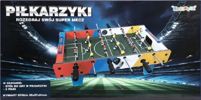 Gra piłkarzyki stołowe, drewniane, kolorowe