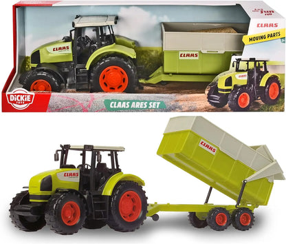Dickie toys dickie traktor class ares z przyczepą