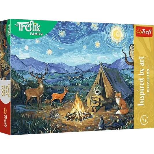 Puzzle Rodzina Treflików, Inspired By Art 100 el. Przy ognisku
