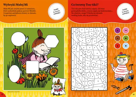 Muminki 100 naklejek + łamigłówki