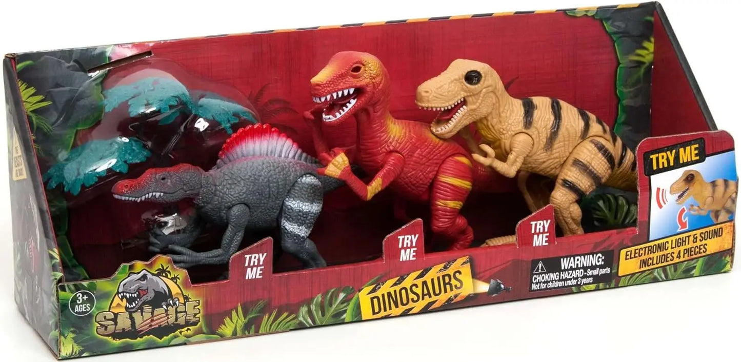 Dinozaury zestaw figurek światło/dźwięk