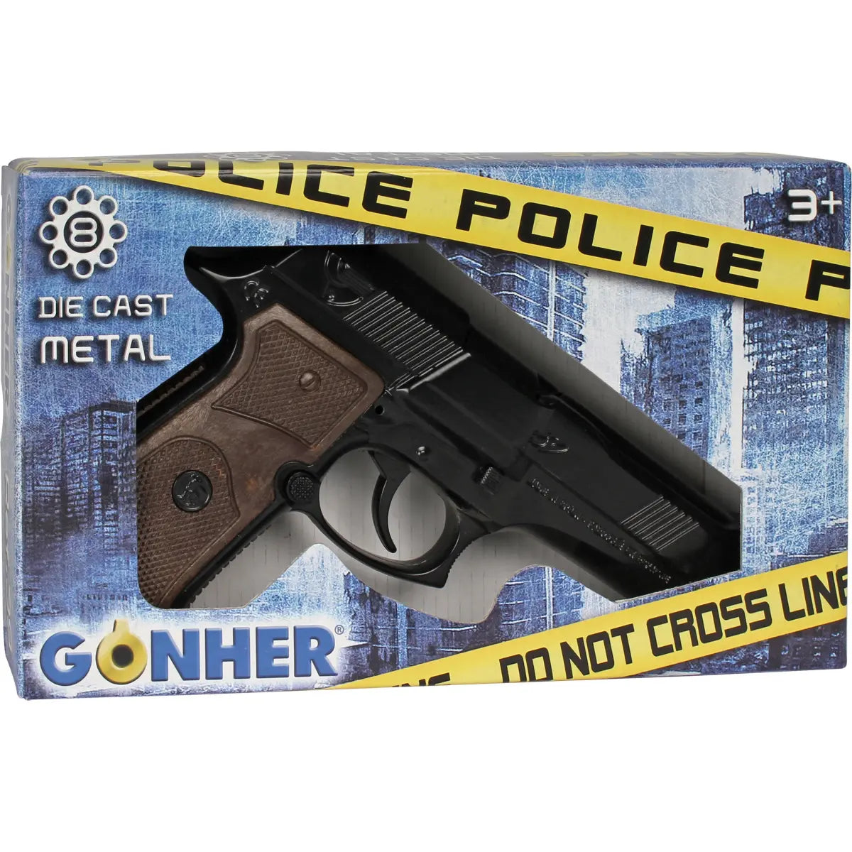 Pistolet metalowy policjanta 8 naboi
