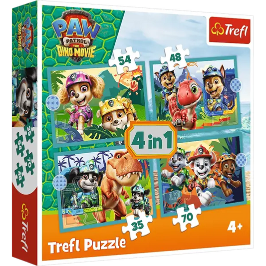 PUZZLE 4w1 Historie z wyspy dinozaurów 34687