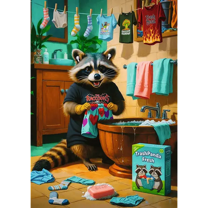 Puzzle Pets and People Stuff 1000 el. Dzień Prania Szopa