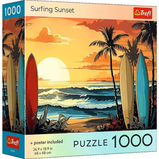 Puzzle 1000 el. USA Collection: Surfing Sunset