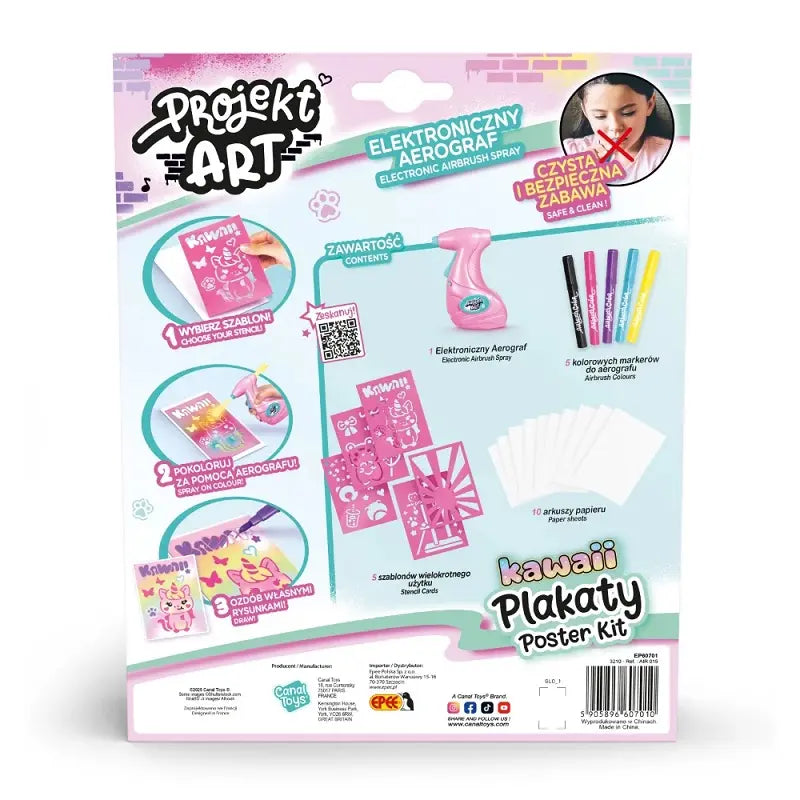 Projekt Art Plakaty Kawaii, Kreatywny zestaw z elektronicznym aerografem