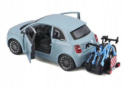 Eurotrek Fiat 500E Touring niebieski 1:24