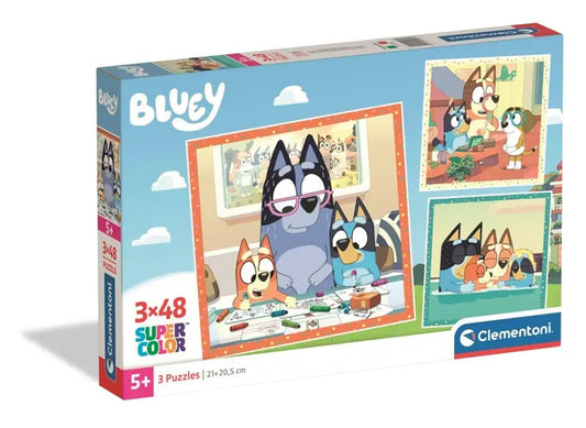 Puzzle 3x48 SuperKolor Bluey