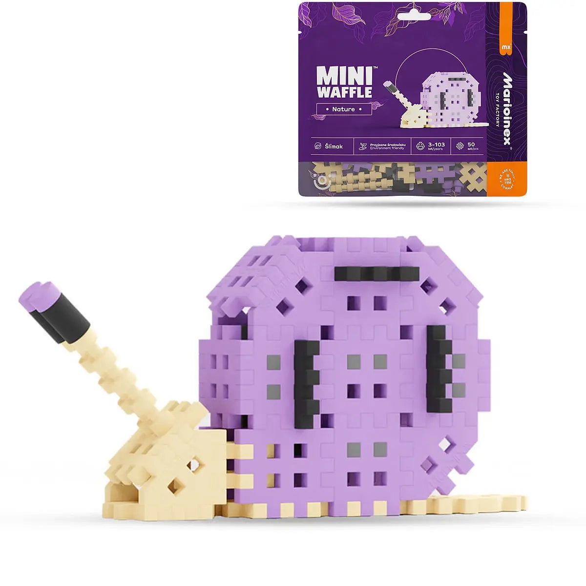 Klocki mini wafle Nature 50 elementów Ślimak