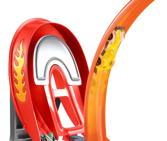 Hot Wheels, tor Power Shift Akcelerator + 5 autek