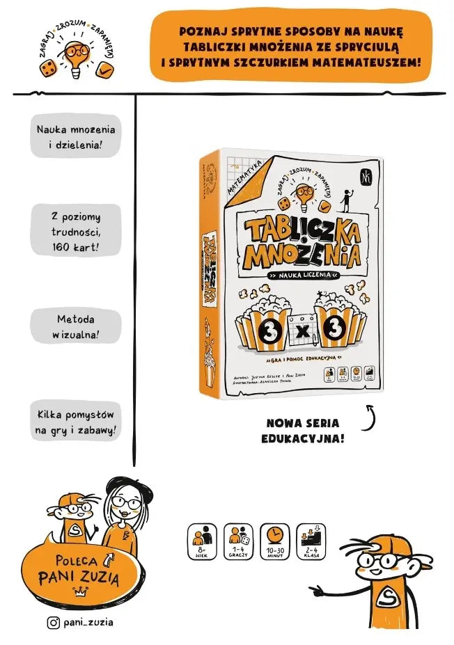 Gra edukacyjna - Tabliczka mnożenia. Nauka liczenia
