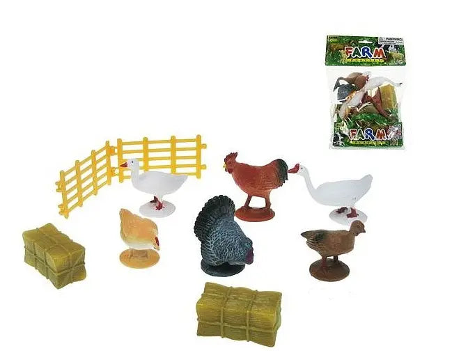 Figurki ptaków wiejskich 10szt