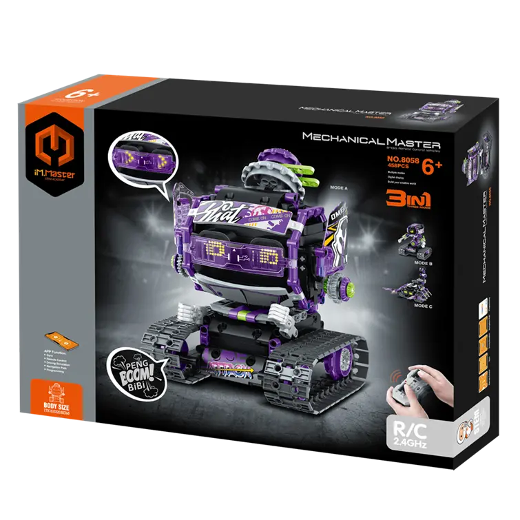 Immaster inteligentny robot programujący zdalnie sterowany 3w1 458 elementów