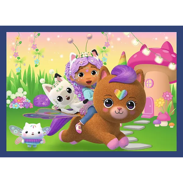 Puzzle Premium Plus Kids, Koci Domek Gabi 4 x 88 el. Kocie harce