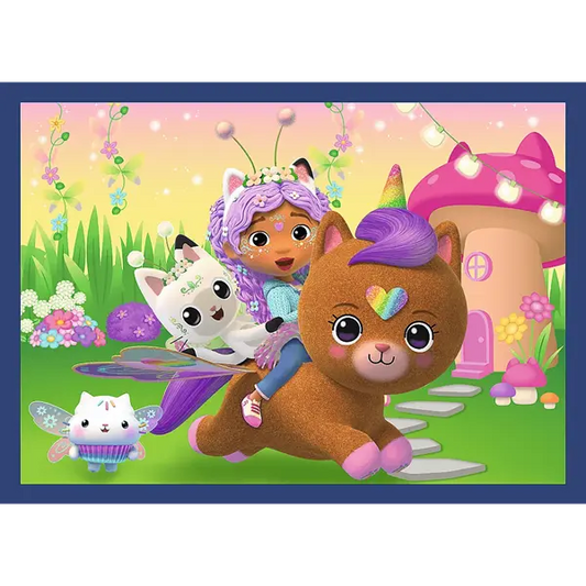 Puzzle Premium Plus Kids, Koci Domek Gabi 4 x 88 el. Kocie harce