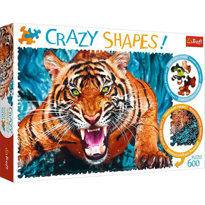 Puzzle crazy shapes oko w oko z tygrysem 600 el
