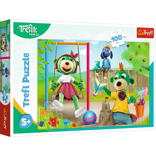 Puzzle 100 elementów zabawne trefliki