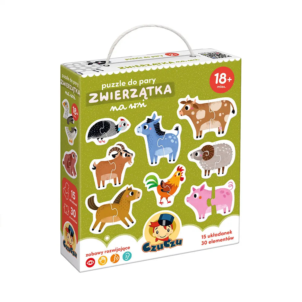 CzuCzu Puzzle do pary Zwierzątka na wsi 18 mies.+