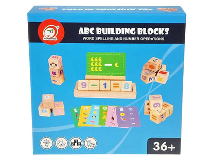 Zestaw klocków 3x3x3cm i kart edukacyjnych