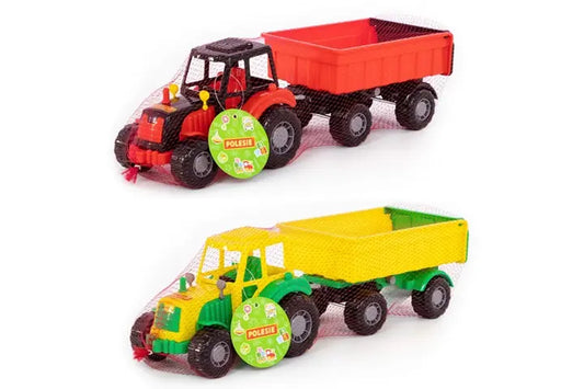 Majster traktor z przyczepą - 2 kolory