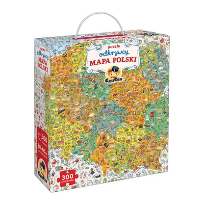 Puzzle - Odkrywcy Mapa Polski 300 el.