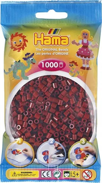 Koraliki midi 1000 szt bordowe