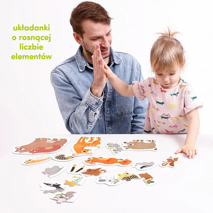 CzuCzu Puzzle Progresywne Zwierzątka w lesie 2+