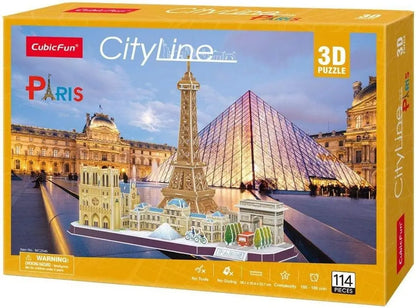 Cubic fun puzzle 3d city line paris