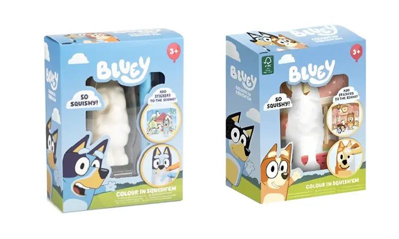 Bluey pokoloruj figurkę gniotka - 2 wzory
