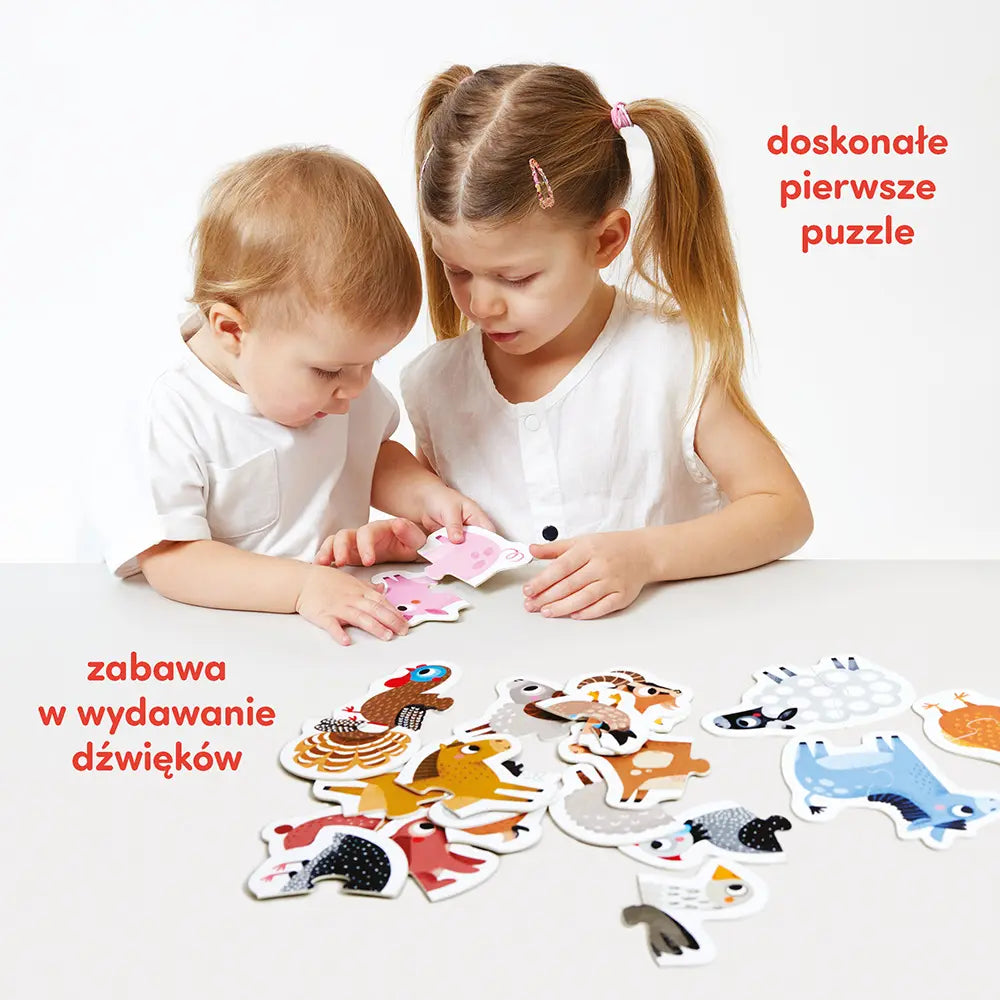 CzuCzu Puzzle do pary Zwierzątka na wsi 18 mies.+