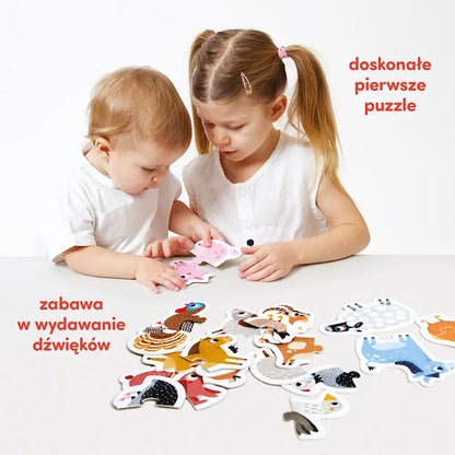 CzuCzu Puzzle do pary Zwierzątka na wsi 18 mies.+
