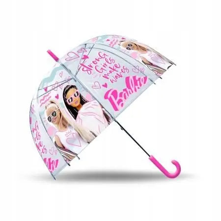 Barbie parasolka manualna przezroczysta 46cm