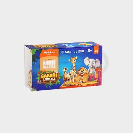 Klocki wafle mini animals safari 50 elementów