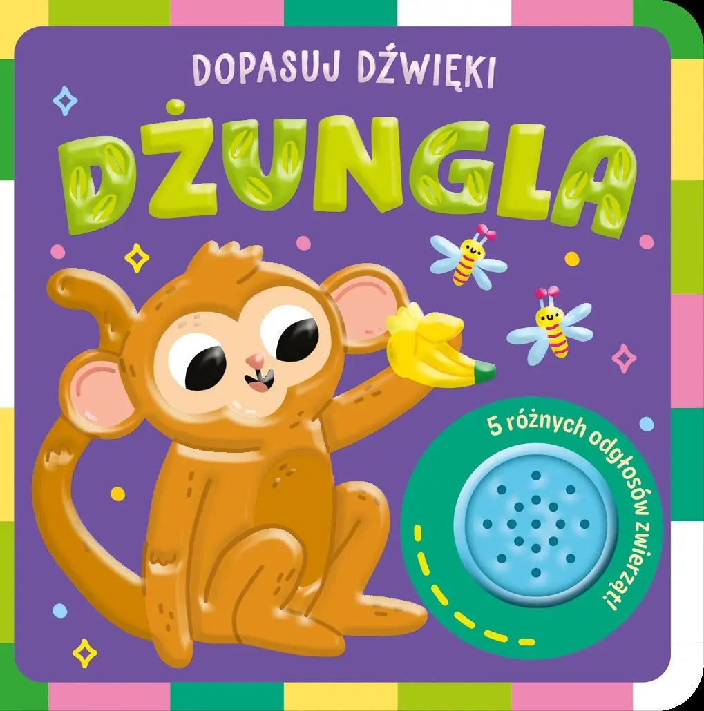 Książeczka Dopasuj dźwięki : Dżungla