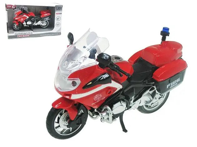 Motocykl straży pożarnej 18cm ze światłem i dźwiękiem