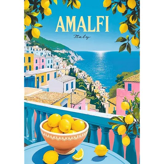 Puzzle Vintage Poster 1000 el. Amalfi, Włochy