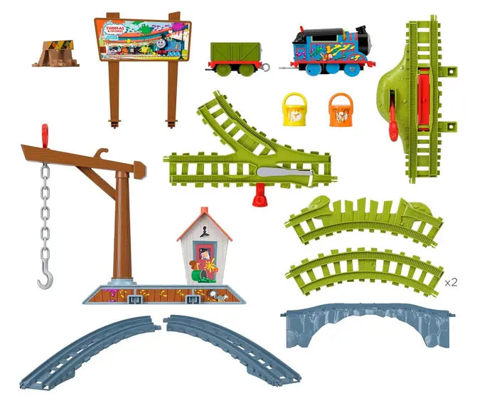 Fisher-price tomek i przyjaciele dostawa farby zestaw z torem