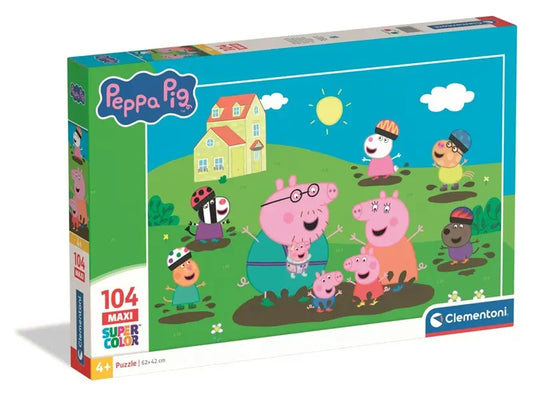 Puzzle 104 maxi SuperKolor Peppa Pig