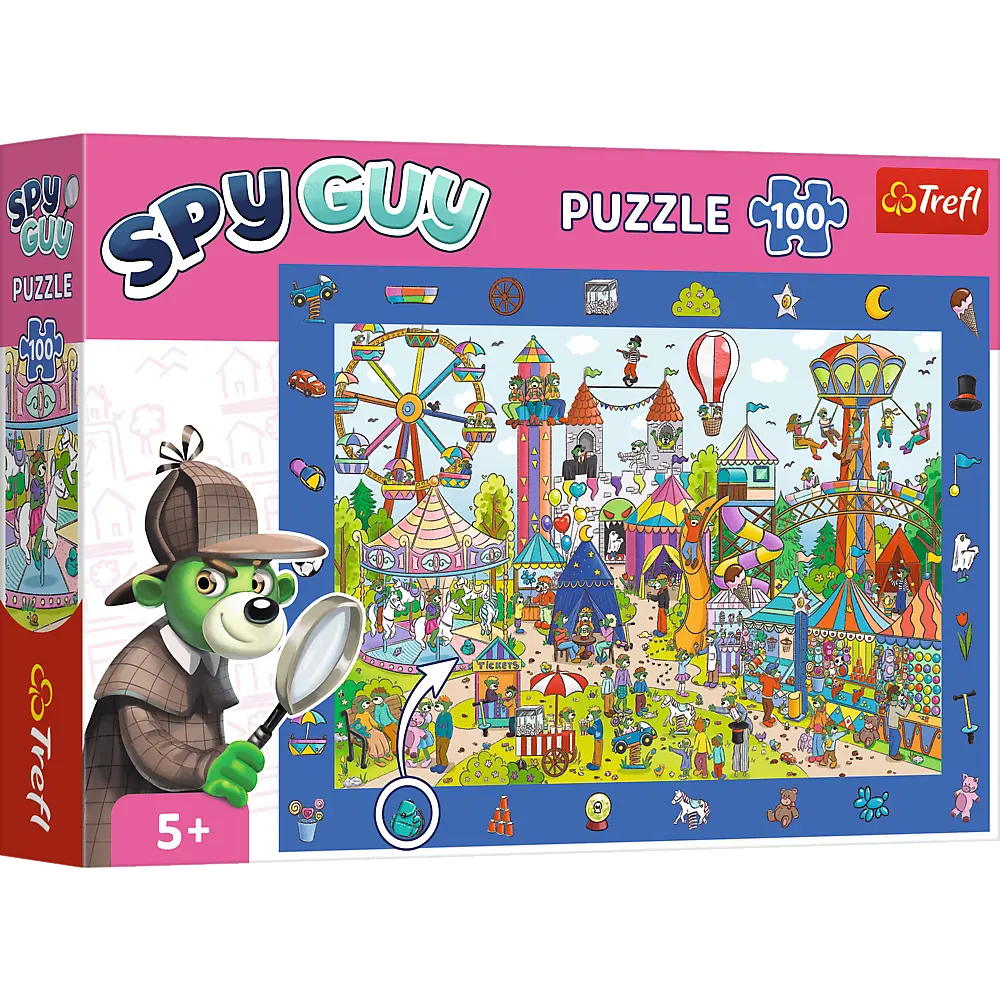 Puzzle 100 elementów Obserwacyjne Spy Guy Wesołe miasteczko