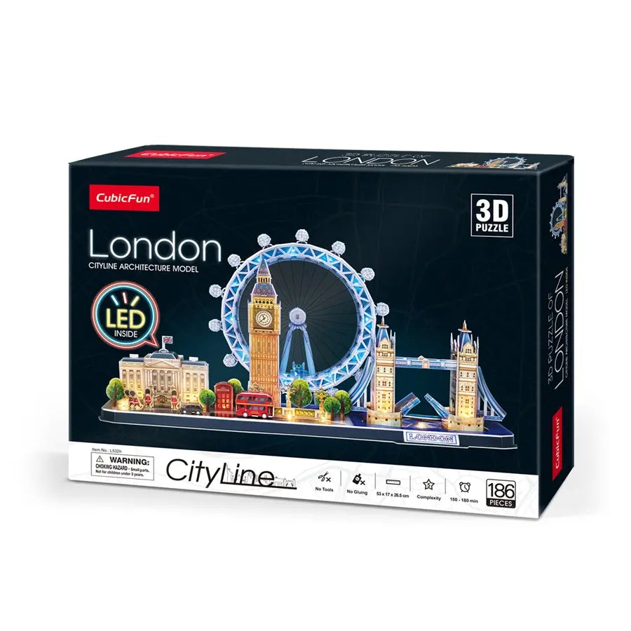 Cubic fun puzzle 3d city line londyn led